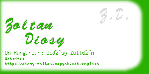 zoltan diosy business card